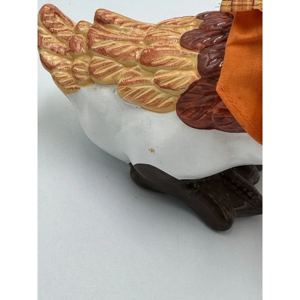 Vintage Ceramic Farmer Or Scarecrow Duck Thanksgiving Fall